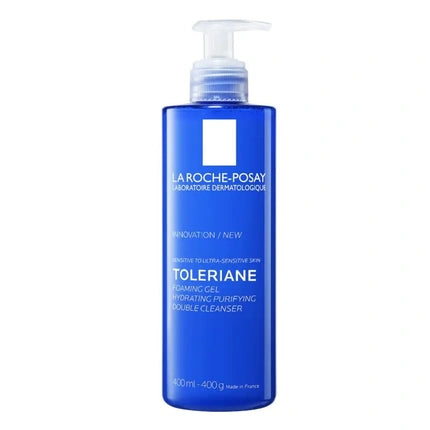 La Roche-Posay Toleriane Foaming Gel Double Cleanser, 400ml Gentle Face Cleanser for Sensitive Skin