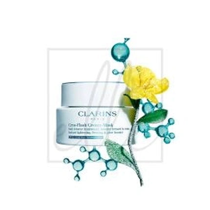 Clarins Cryo-Flash Cream Mask, 75ml – Cooling Facial Cream Mask for Smoother & Radiant-Looking Skin