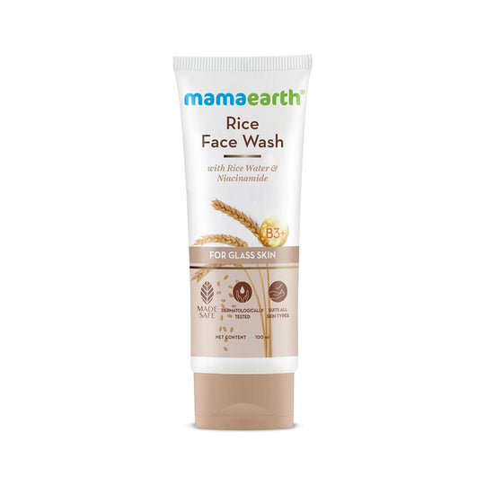 Mamaearth Rice Water Face Wash, 100ml - Indicrest Buy at Indicrest
