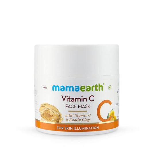 Mamaearth Vitamin C Face Mask Front View 100g Buy at Indicrest