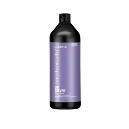 Matrix Total Results So Silver Color Obsessed Shampoo, 1000ml Purple Shampoo for Blonde, Grey & Silver Hair