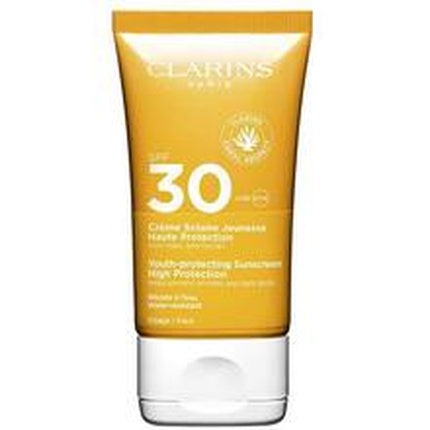 Clarins Youth-Protecting Sunscreen SPF 30 Protective Face Cream, 50ml Daily Facial Sun Protection