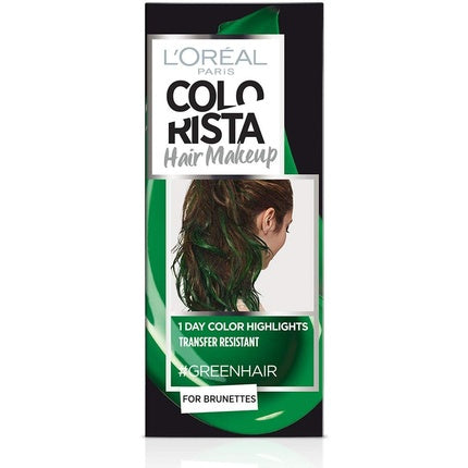 L'Oréal Paris Colorista Temporary Hair Dye #GreenHair, 30ml – Wash-Out Green Hair Colour for Temporary Hair Styling