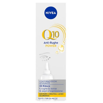 Nivea Q10 Anti-Wrinkle Power Eye Contour Cream, 15ml - Firming Eye Cream with Coenzyme Q10 for Fine Lines & Hydration