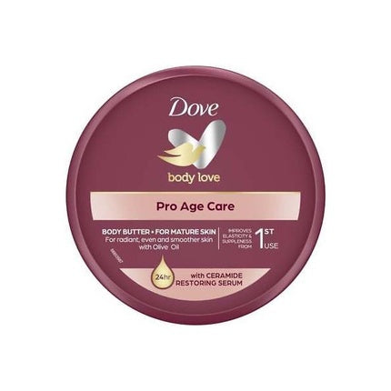 Dove Pro Age Body Butter for Mature Skin, 250ml Deep Nourishing Moisturizer