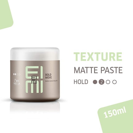 Wella Professionals EIMI Bold Move Matte Texturizing Paste, 150ml Hair Styling Paste