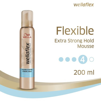 Wellaflex Extra Strong Foam Styler Hair Mousse, 200ml