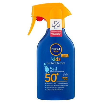 Nivea Sun Kids Protect & Care Sunscreen Lotion SPF 50+ (270ml) High Protection Sun Care for Children's Sensitive Skin