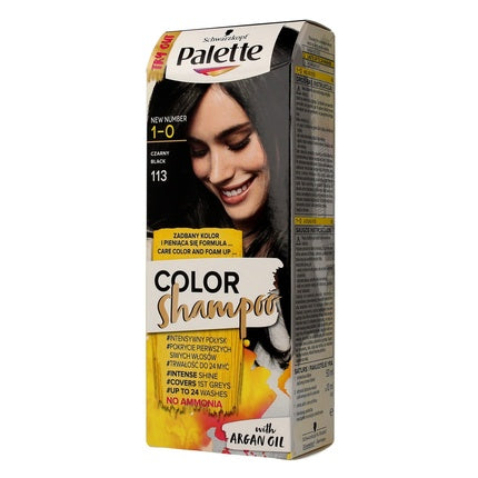 Schwarzkopf Palette Color Shampoo No. 1-0 Black Hair Color Shampoo 1 Pack