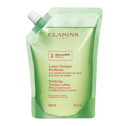 Clarins Purifying Toning Lotion Refill, 400ml Alcohol-Free Facial Toner for Combination & Oily Skin