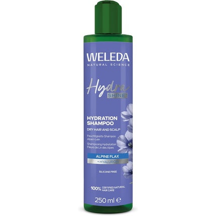 Weleda Hydra Shine Shampoo with Hyaluron & Alpine Flax for Hydration and Shine, 250ml