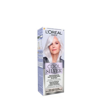 L'Oréal Paris Cool Silver Pure Hair Care Treatment, 114ml – Colour-Enhancing Hair Toner for Silver, Grey & Blonde Hair