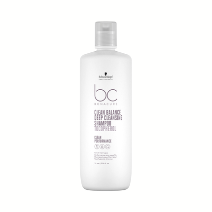 Schwarzkopf Professional BC Bonacure Clean Balance Deep Cleansing Shampoo, 1000ml Clarifying Shampoo