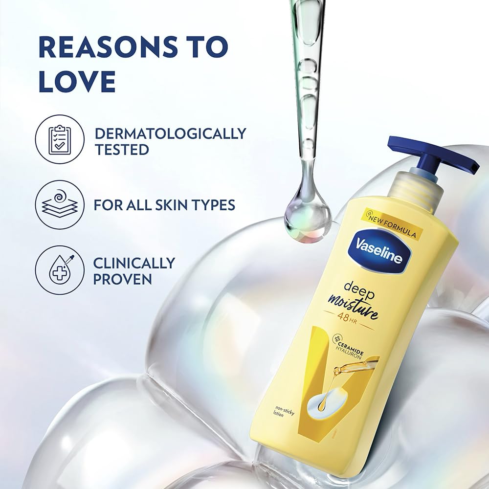 Non-greasy Vaseline body moisturizer