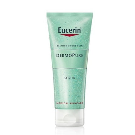 Eucerin DermoPure Scrub Skin Peeling with Lactic Acid, 100ml Exfoliating Face Scrub for Oily & Blemish-Prone Skin