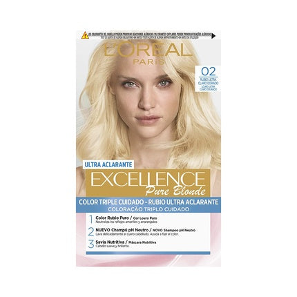 L'Oreal Paris Excellence Creme 02 Ultra Light Golden Blonde Permanent Hair Color, 200g