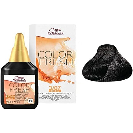 Wella Professionals Colour Fresh Semi-Permanent Hair Colour 3/07 Dark Natural Brunette Brown, 75ml