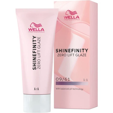 Wella Professionals Shinefinity 09/61 Iced Platinum Very Light Ash Violet Blonde Semi-Permanent Hair Color, 60ml