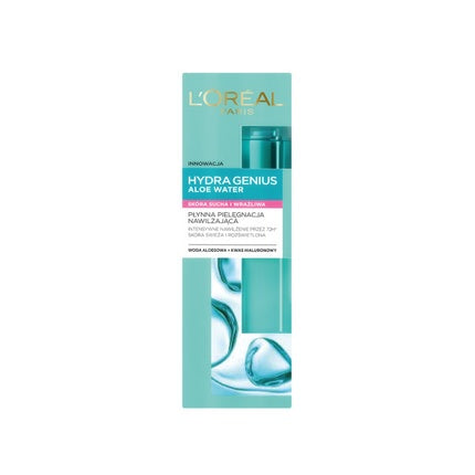 L'Oréal Paris Hydra Genius Aloe Water Moisturising Cream, 70ml – Lightweight Hydrating Face Moisturiser with Aloe Water