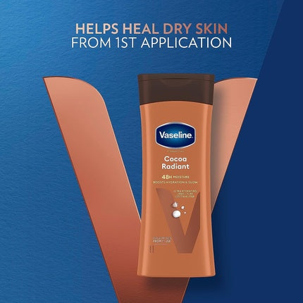 Vaseline Intensive Care Cocoa Radiant Body Lotion, 200ml Moisturizing Lotion for Dry Skin
