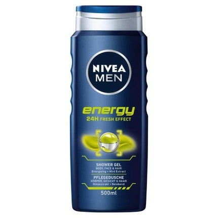 Nivea Men Energy Shower Gel, 500ml | Refreshing Body, Face & Hair Wash