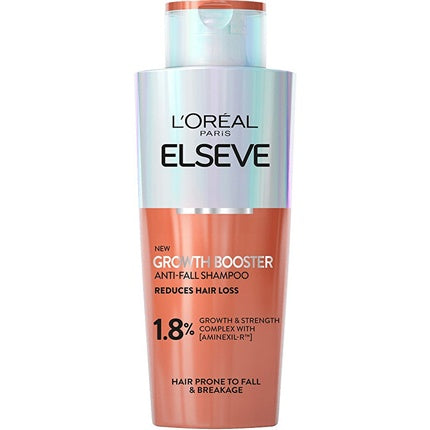 L'Oreal Paris Elseve Growth Booster Anti-Hair Loss Shampoo, 200ml | Strengthening Shampoo for Weak Hair