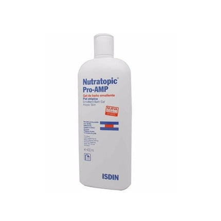 ISDIN Nutratopic Pro-AMP Emollient Bath Gel for Atopic Skin, 400ml Gentle Body Cleanser