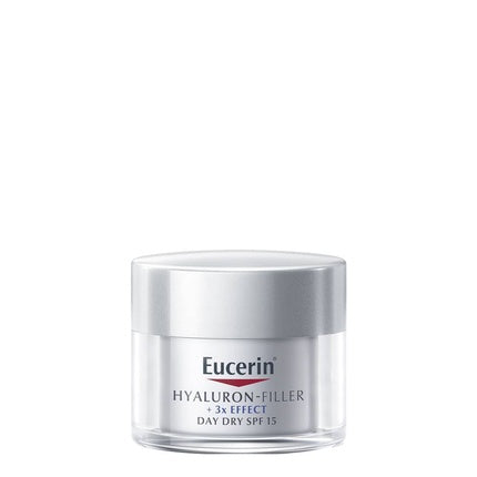 Eucerin Hyaluron-Filler Day Cream SPF 15 for Dry Skin, 50ml - Hydrating Anti-Ageing Face Moisturiser with Hyaluronic Acid