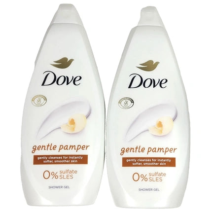 Dove Gentle Pamper Shower Gel Moisturizing Cleanser 2 Pack 24.34 Oz Each Nourishing Body Wash