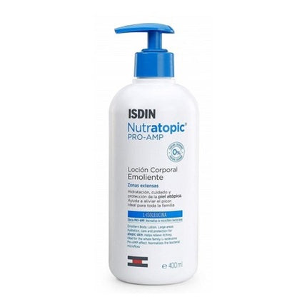 ISDIN Nutratopic Pro-AMP Emollient Body Lotion, 400ml for Dry & Atopy-Prone Skin
