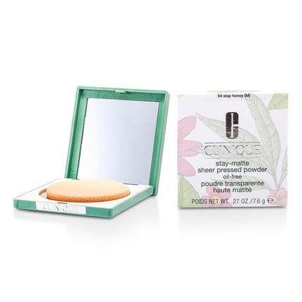 Clinique Stay-Matte Sheer Pressed Powder Oil-Free, 7.6g Stay Honey - Lightweight Oil Control Face Powder