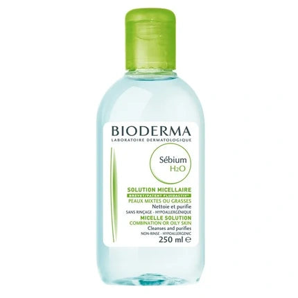 Bioderma Sébium H2O Micellar Solution, 250ml Cleansing Water for Oily & Combination Skin