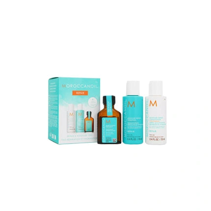 Moroccanoil Moisture Repair Trio Set – Shampoo, 70ml, Conditioner, 70ml & Treatment, 25ml Hair Care Gift Set