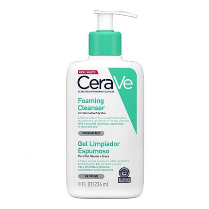 CeraVe Foaming Cleanser, 236ml Cleansing Foaming Gel for Normal to Oily Skin