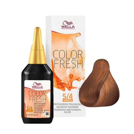 Wella Professionals Color Fresh 5/4 Light Brown Red Semi-Permanent Hair Colour, 75ml