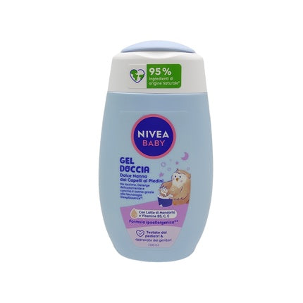 Nivea Baby Dolce Nanna Shower Gel, 200ml Gentle Baby Body Wash for Delicate Skin