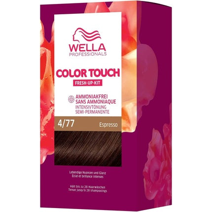 Wella Professionals Color Touch Demi-Permanent Hair Colour 4/77 Espresso, 130ml | Ammonia-Free Hair Colour