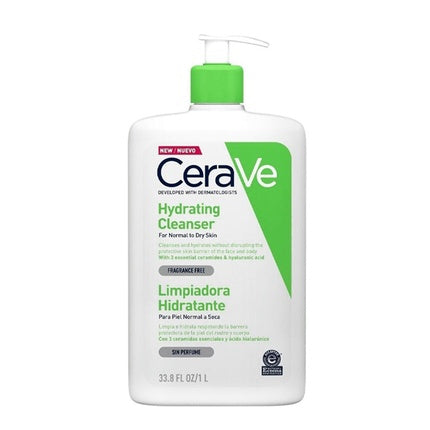 CeraVe Hydrating Cleanser, 1000ml Moisturising Face & Body Cleanser for Normal to Dry Skin