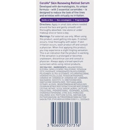 CeraVe Anti-Ageing Retinol Serum Cream for Smoothing Fine Lines & Wrinkles