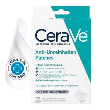 CeraVe Anti-Blemish Patches 22 Pieces Hydrocolloid Acne Spot Patches for Blemish-Prone Skin