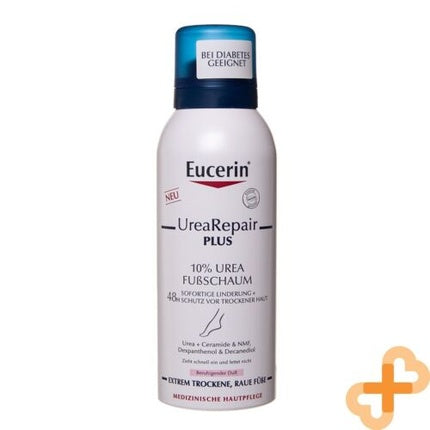 Eucerin UreaRepair 10% Urea Foot Foam, 150ml Moisturizing Foot Care for Extra Dry & Cracked Feet