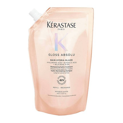 Kerastase Gloss Absolu Bain Hydra-Glaze Shampoo Refill, 500ml | Professional Hydrating Hair Care