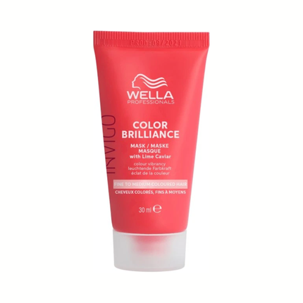 Wella Professionals Invigo Color Brilliance Hair Mask for Fine to Normal Hair, 30ml | Professional Colour Protection Hair Mask