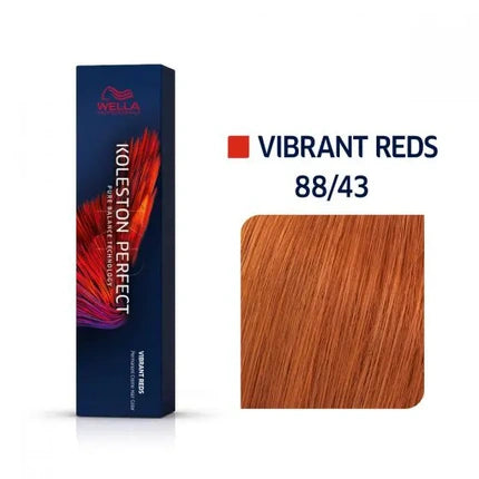 Wella Professionals Koleston Perfect ME+ 88/43 Light Blonde Intensive Red Gold Permanent Hair Color, 60ml