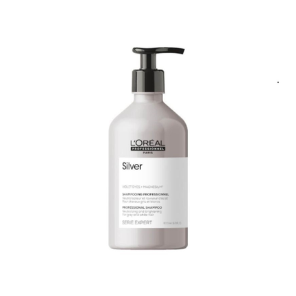 L'Oreal Professionnel Serie Expert Silver Shampoo, 500ml for Grey, White & Lightened Hair