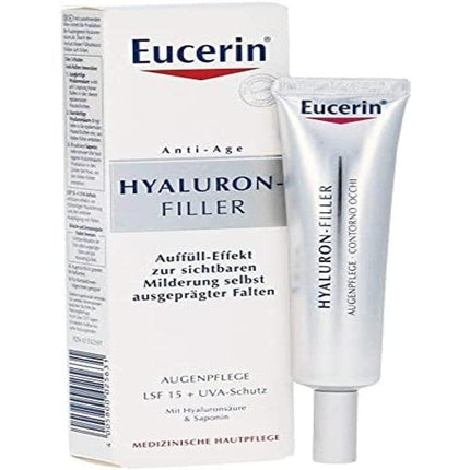 Eucerin Hyaluron-Filler Eye Cream SPF 15, 15ml | Hydrating Anti-Age Eye Cream for Fine Lines & Wrinkles