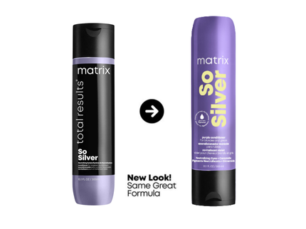 Matrix So Silver Purple Conditioner, 300ml Neutralizing & Moisturizing Conditioner for Blonde, Grey and Silver Hair