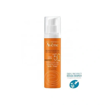Avène Anti-Ageing Tinted Sun Care SPF 50+ Protective Face Cream, 50ml Anti-Wrinkle Tinted Sunscreen