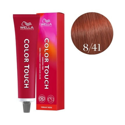 Wella Professionals Color Touch 8/41 Light Blonde Red Ash Demi-Permanent Hair Colour, 60ml