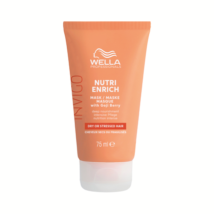 Wella Professionals Invigo Nutri-Enrich Deep Nourishing Hair Mask, 75ml for Dry & Stressed Hair